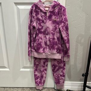 Juicy Couture Purple Tie-Dye Hoodie and Joggers Set